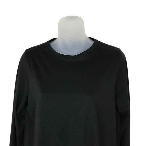 Eileen Fisher Black Long Sleeved T-shirt 100% Organic Cotton Size S - Picture 4 of 8